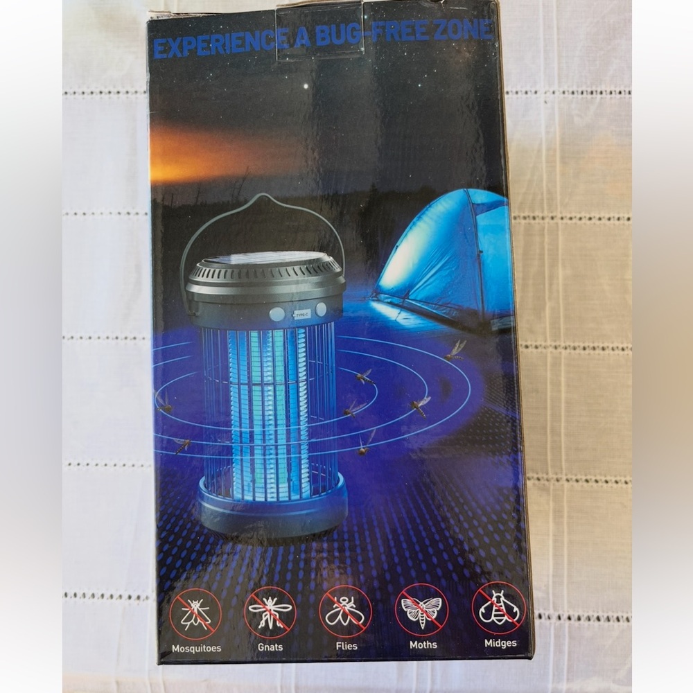 Lantern Lamp bug zapper  Outdoor Indoor Mosquito Zapper Solar & USB-C charging